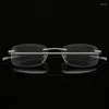 Солнцезащитные очки из сплава Al-Mg, мужские очки для чтения без оправы, женские очки для дальнозоркости TR90, оправа с защитой от синего света, линзы с диоптриями, очки по рецепту
