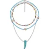 Anhänger Halsketten Boho Regenbogen Kleine Perlen Choker Halskette Mode Stern Perle Türkisen Kette Für Frauen DIY Handgemachten Schmuck287Q