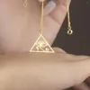 Pendentif Colliers Minimaliste Egypte Antique Oeil d'Horus Collier Rétro Triangle Ra En Acier Inoxydable Femmes Amulette Égyptienne Bijoux