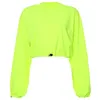 Women's Hoodies 2023 Fall Sweater Crop Top Sweatshirt Fashion Tops Drawstring Streetwear Trendy Crewneck Regular Green