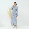 Vêtements ethniques Abaya Ensemble pour femmes 2 pièces Tops Jupe portefeuille Robe musulmane islamique Dubaï Turquie Robes de fête