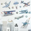 Wall Stickers Children's Room Airplane Sticker Parachute Self Adhesive Machine Enthusiasts Decorate