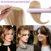 Lace S Sego 100 Human Hair Clip on Bangs With Mid Part Onetwo Sides Remy i Extension French Invisible 2st Fringe 230928