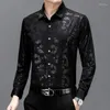 Camisas casuais masculinas 2024 outono tops preto cavalheiro senhores negócios homens roupas grandes tamanhos moda trabalho escritório desgaste marido vestido