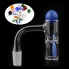 Auto Spinner Full Weld Quartz Banger Chamber 6 ranuras 20OD Clavos de humo de borde biselado con bola de base de vidrio Terp Slurper Set para plataformas Dab Bongs de vidrio Accesorios para fumar