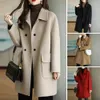 Women's Wool Blends Autumn Winter Woolen Coat For Women Thickening Korean Fashion Warm Blazers Jackets Clothing 230928