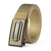 Belts Meimeier Toothless And Hole-Free Automatic Buckle Metal Toe Cap Nylon Canvas Belt For Boys Girls