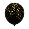 Décoration de fête 30pcs12 pouces Gypsophila Ballon en latex Impression étoile à cinq branches Golden Polka Dot Disposition Atmosphère Année