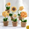 Dekorative Blumen, Wolle, handgewebt, gehäkelt, Blumenbündel, DIY-Material, Tasche, Sonnenblume, Topfpflanze, Rose, selbstgemachtes Geschenk, Harzformen, Silikon