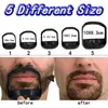 Men's Tool, Goatee Styling Plastic Template, 5 Sets, Beard Trimming Contour Set