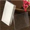 Caja de PVC de 50 Uds., cajas de embalaje de plástico transparente con orificio para colgar, pequeña manualidad para regalo, paquete transparente Box314V