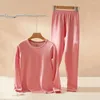 Women's Two Piece Pants Women Business Suit Winter Thermal Underwear Set Thick Warm Sleepwear For Homewear 2 Pcs/set Top