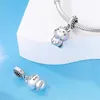 For women charms sterling silver beads Cute Pet Cat Pendant