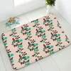 Bath Mats Non-Slip Mat Green Leaves Flowers Plants Bedroom Living Room Kitchen Doormat Corridor Balcony Carpet Washable Home Decor