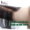 Lace S Human Hair Bangs Brak klipsów z kryształowym HD 3D Cut Natural Houthead Remy Black 230928