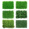 Flores decorativas grinaldas grama artificial gramado simulação plantas paisagismo decoração da parede porta de plástico verde imagem bac257y