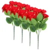 Decorative Flowers 4pcs Artificial Chinese Flowering Crabapple Bunches Fake Flower Realistic Decor