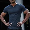 Men's T Shirts Stylish Pullover Top Short Sleeve Sweat Absorbing Comfortable Male Slim Fit Solid Tee Shirt