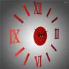 Relojes de pared Reloj Cuarzo Colgante 3D DIY Moderno 2023 Reloj grande Pegatinas Sala de estar Decoración Etiqueta Offic