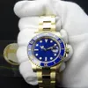 Fabriksleverantör Luxury 18k Yellow Gold Sapphire 40mm Herrens handledsavlopp Blue Dial och Ceramic Bezel 116618 Steel Automatic Movement2443