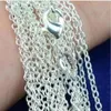 100pcs lot 925 Sterling Silver Rolo O Chain Necklaces Jewelry 1mm 16'' -- 24'' 9252631