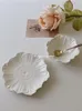 Plates Vintage Relief Pattern Ceramic Dessert Bowl Dish Dinner Plate Set Dim Sum