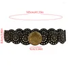 Belts 2023 Y2K Hollow Western Style Exaggerated Cowboy Wide Disc Belt Women Vintage Soft Durable Dress Coat Accessories
