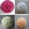 Dekorativa blommor 8 "/20 cm Artificial Rose Silk Flower Kissing Balls White Ball for Christmas Ornament Wedding Party Decoration