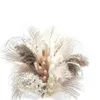 Kwiaty dekoracyjne 79pcs naturalny suszony pampas trawa boho wystrój puszysty biały pompatyczne duże trzciny pszenicy ogonowej