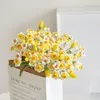 Dekoracyjne kwiaty Kreatywne symulacje ręcznie robione szydełkowe żonkile hurtowe gotowe produkty tkane bonsai kwiatowy dziedzina matki prezent