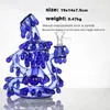 Thick Beaker Bong Glass Unique Blue Water Pipe Bubblers Percolator Hookah Smoking Rigs Recycler Oil Rig Ash Catcher with 14mm Joint Bowl Wholesale