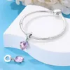 925 sterling silver charms for jewelry making for women beads Weaving bracelet accessories with colorful feathers