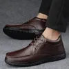 Boots Winter Super Warm cowhide for men Black leather boots Chelsea nonslip warm outdoor shoes botas hombre 230928