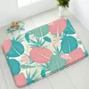 Bath Mats Non-Slip Mat Green Leaves Flowers Plants Bedroom Living Room Kitchen Doormat Corridor Balcony Carpet Washable Home Decor