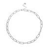 Correntes de clipe de papel colares para mulheres meninas colares de corrente de aço inoxidável joias da moda