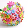 Fiori decorativi Bottoni fai-da-te Tessuto non tessuto Artigianato Bambini Bambini Bouquet fatto a mano Kit di materiali Forniture per artigianato per la scuola materna