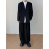 Мужские костюмы SYUHGFA Блейзер без воротника Трендовый модный индивидуальный повседневный костюм Пальто Нишевый дизайн Куртки в корейском стиле Осень 2023
