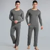 Mannen Nachtkleding O-hals Kleding Thuis Lange Casual Set Mouw Warme Mannen Pyjamabroek Herfst Modale Losse Top T-shirt Zacht