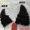 Lace S 13x4 13x6 Invisible HD Frontal Preplucked Human Hair 6x6 Clre with Baby Deep Wave 5x5 230928