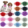 Vestuário para cães 30pcs flor de seda estilo gravata borboleta para pequenos laços grandes acessórios de suprimentos