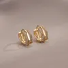 Stud Mode Argent Couleur Géométrique Rond Boucles D'oreilles Pour Femmes Filles Brillant Strass Délicat Bijoux De Mariage Cadeaux 230928