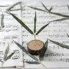 Fiori decorativi 120 pezzi 6-9 cm pressati essiccati a foglia di bambù piante da fiore erbario per resina epossidica creazione di gioielli trucco nail art mestiere fai da te