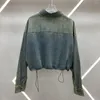 Etniska kläder Tidig Autumn Style Denim Coat Casual Elastic Version Typ Modifiera all den ofullkomliga mjuka och solida till