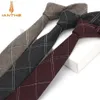 Ianthe 6 cm Heren Pak Stropdas Klassieke Mannen Plaid Stropdas Formeel Zakelijk Strikjes Stropdassen Mannelijke Katoen Mager Slanke Smalle Stropdassen Cravat1273d