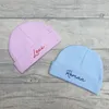 BeanieSkull Caps geborduurd gepersonaliseerde babymutsje douchegiften geboren aangepaste elke naam baby peuter ziekenhuis muts 230928