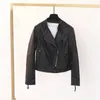 Women's Jackets Autumn 2023 Slim PU Leather Coat Faux Vintage Zipper Jacket Fashion Streetwear Punk Motorcycle Style Lady