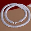 Pesado 71g 10MM collar de serpiente plano collar de placa de plata esterlina STSN209 moda entera 925 cadenas de plata collar fábrica dir248j