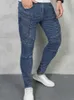 Jeans pour hommes Fashion Street Style Skinny Y2K Hommes Vintage Wash Solid Denim Pantalon Mens Casual Slim Fit Crayon Cowboy Homme Pantalon