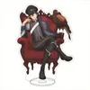 Schlüsselanhänger Anime Blue Lock Isagi Yoichi Seishiro Nagi Siteing In Sofa Acryl Stand Figur Cosplay Modell Platte Spielzeug Sammlung Desktop Dekor