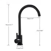 Kitchen Faucets Vidric Stainless Steel Matte Faucet Deck Sinks High Arch 360 Degree Swivel Cold Mixer Water